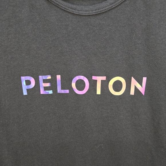 Peloton Womens Black Muscle Tank Top with Purple Logo Size XXL - Picture 2 of 7